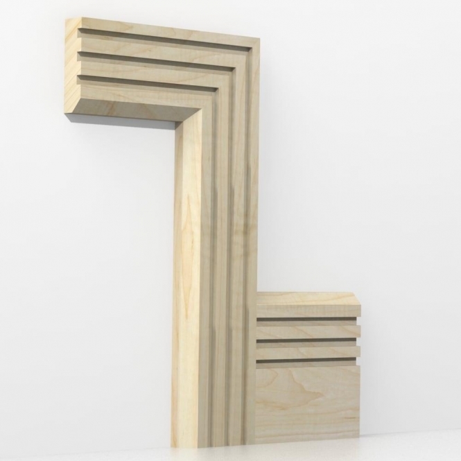 Solid Maple  Chamfered Triple Edge Architrave Sets