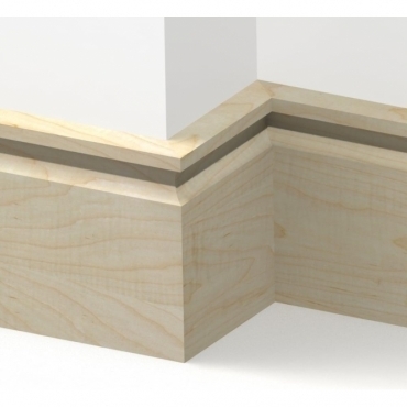 Solid Maple Flute Skirting 3 metre