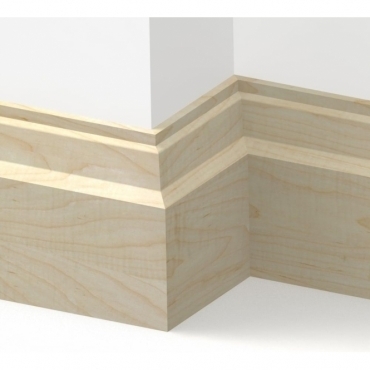 Solid Maple Lambs Tongue Skirting 3 metre