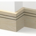 Solid Maple Square Double Edge Skirting 3 metre