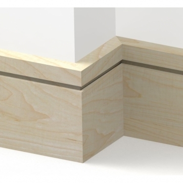 Solid Maple Square Single Edge Skirting 3 metre