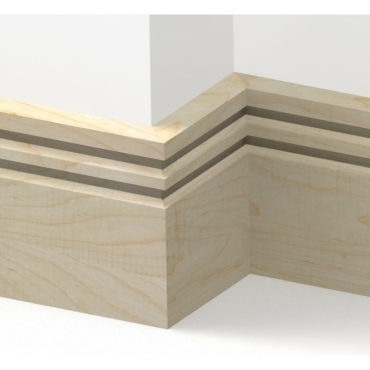 Solid Maple Wells Skirting 3 metre