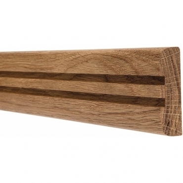Solid Oak Bullnose Double Edge Dado Rail 3 Metre
