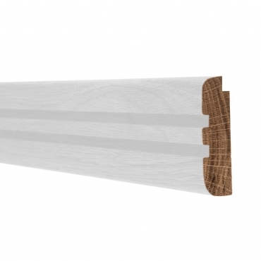 Solid Oak Bullnose Double Edge Picture Rail 3 Metre