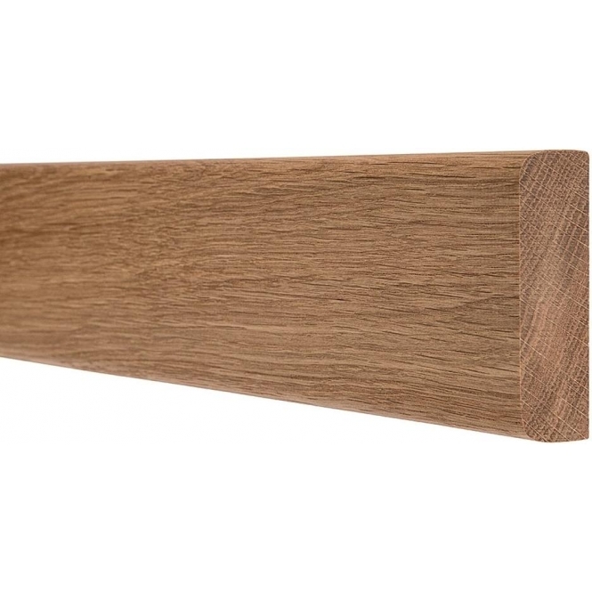 Solid Oak  Bullnose Handrail Wall Plate 3 Metre