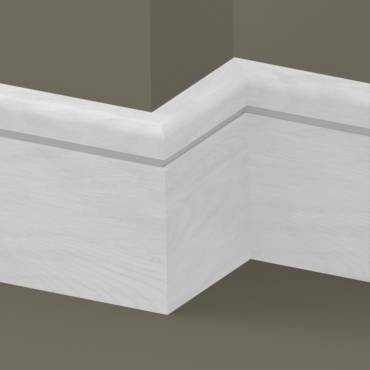 Solid Oak Bullnose Single Edge Skirting Board 3 metre
