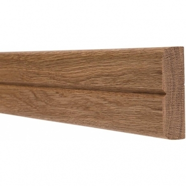 Solid Oak Bullnose Single Groove Dado Rail 3 Metre