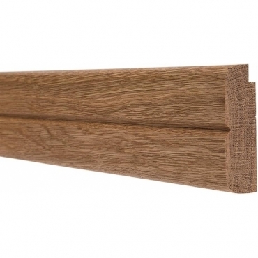 Solid Oak Bullnose Single Groove Picture Rail 3 Metre