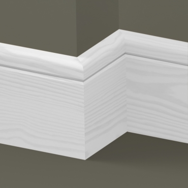 Solid Oak Bullnose Single Groove Skirting Board 3 metre