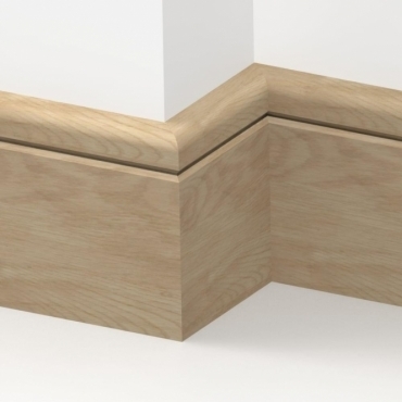 Solid Oak Bullnose Single Groove Skirting Board 3 metre