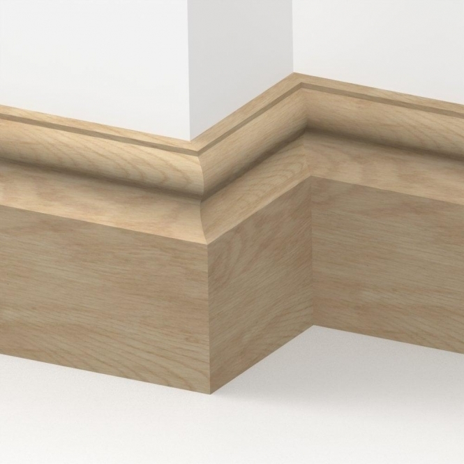 Solid Oak  Cambridge Skirting Board 3 metre