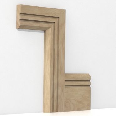 Solid Oak Chamfered Double Edge Architrave Lengths