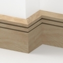 Solid Oak Chamfered Double Edge Skirting Board 3 metre