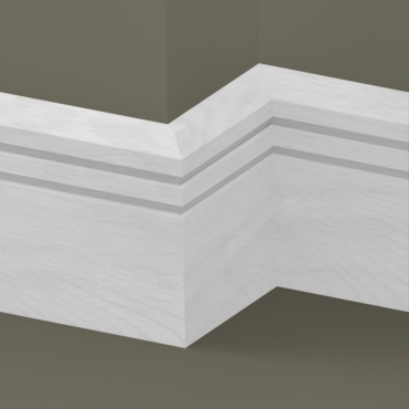 Solid Oak Chamfered Double Edge Skirting Board 3 metre