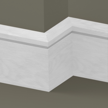 Solid Oak Chamfered Single Edge Skirting Board 3 metre