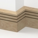 Solid Oak Chamfered Triple Edge Skirting Board 3 metre