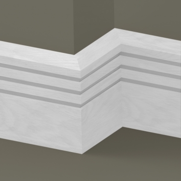 Solid Oak Chamfered Triple Edge Skirting Board 3 metre