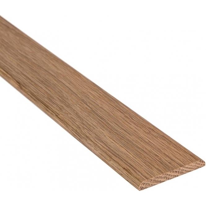 Solid Oak  Flat Cover Beading Threshold Strip 34mm x 5mm
