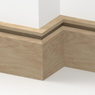 Solid Oak Flute Skirting Board 3 metre