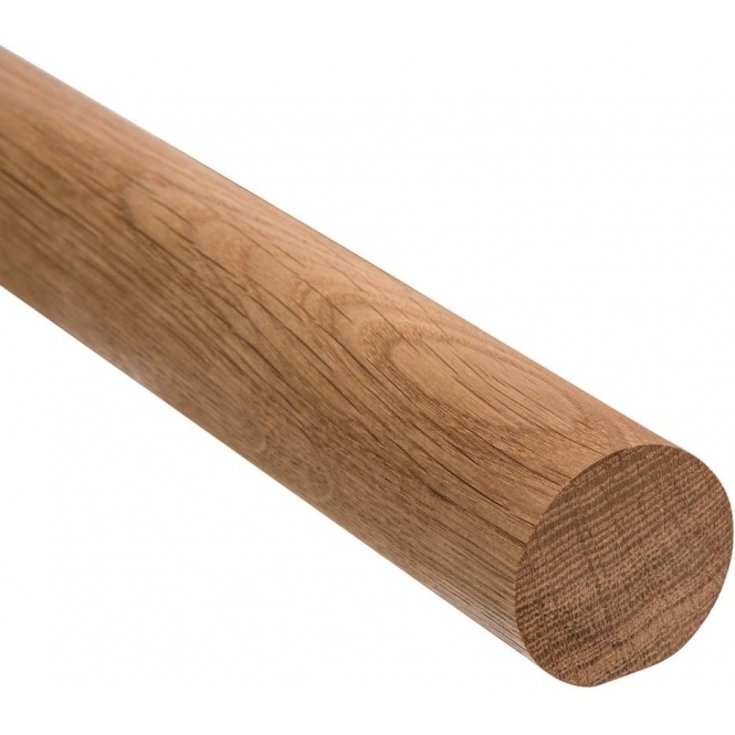 Solid Oak  Round Mopstick Handrail 3.6 Metre