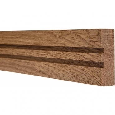 Solid Oak Square Double Edge Dado Rail 3 Metre