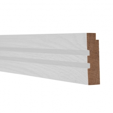 Solid Oak Square Double Edge Picture Rail 3 Metre