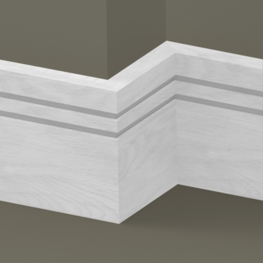 Solid Oak Square Double Edge Skirting Board 3 metre