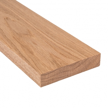 Solid Oak Square Edge Bannister Capping 130mm Wide
