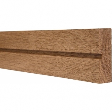 Solid Oak Square Single Edge Dado Rail 3 Metre