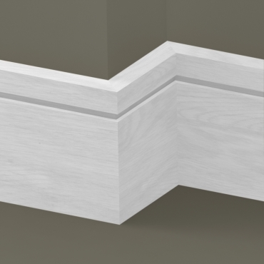 Solid Oak Square Single Edge Skirting Board 3 metre