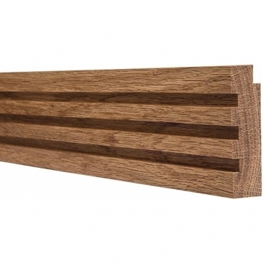 Solid Oak Square Triple Edge Picture Rail 3 Metre