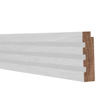 Solid Oak Square Triple Edge Picture Rail 3 Metre
