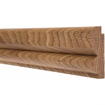 Solid Oak Torus Picture Rail 3 Metre