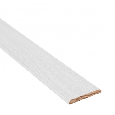 Solid Oak White Primed Flat Cover Beading Threshold Strip 80mm x 7mm