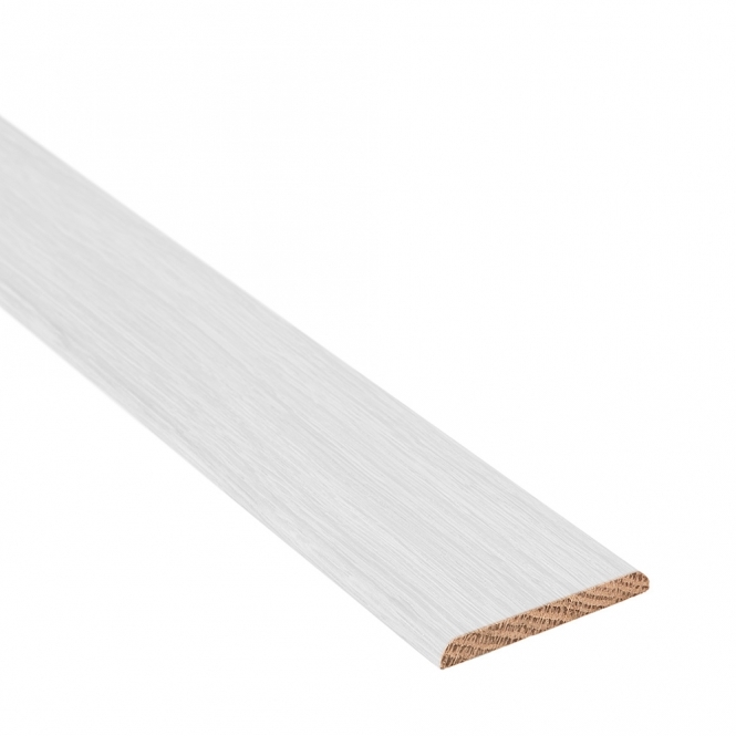 Solid Oak  White Primed Flat Cover Beading Threshold Strip 90mm x 7mm