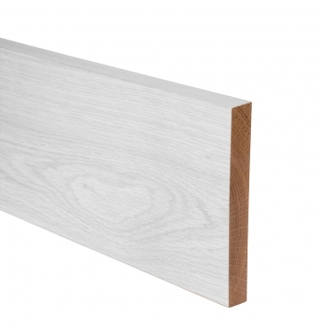 Solid Oak White Primed Square Edge Skirting Board 3 metre
