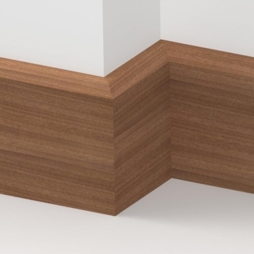 Solid Sapele Chamfered Skirting 3 metre