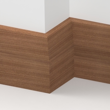 Solid Sapele Long Chamfer Skirting 3 metre