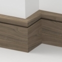 Solid Walnut Bullnose Single Edge Skirting 3 metre