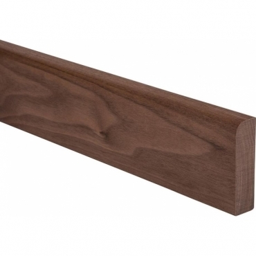 Solid Walnut Bullnose Upstand 3 Metre