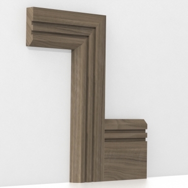 Solid Walnut Chamfered Double Edge Architrave Lengths