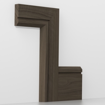 Solid Walnut Chamfered Single Edge Architrave Lengths
