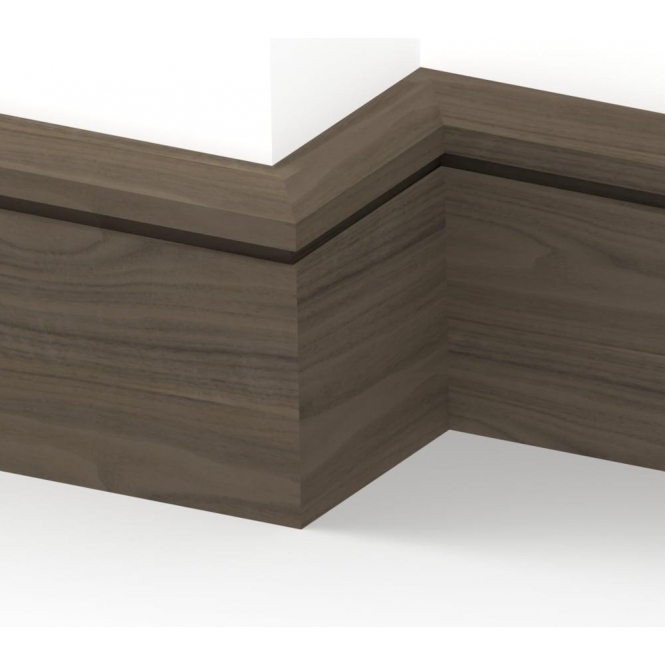 Solid Walnut  Chamfered Single Edge Skirting 3 metre