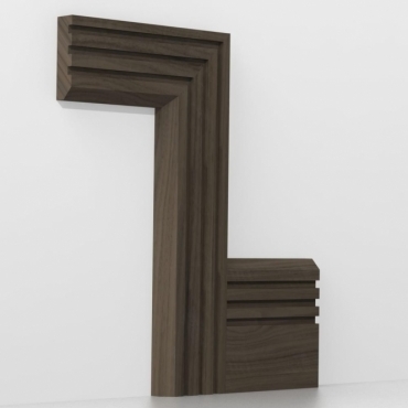 Solid Walnut Chamfered Triple Edge Architrave Sets