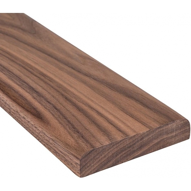 Solid Walnut  Flat Door Threshold 130mm Wide