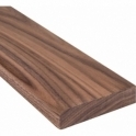 Solid Walnut Flat Edge Door Threshold 144mm Wide