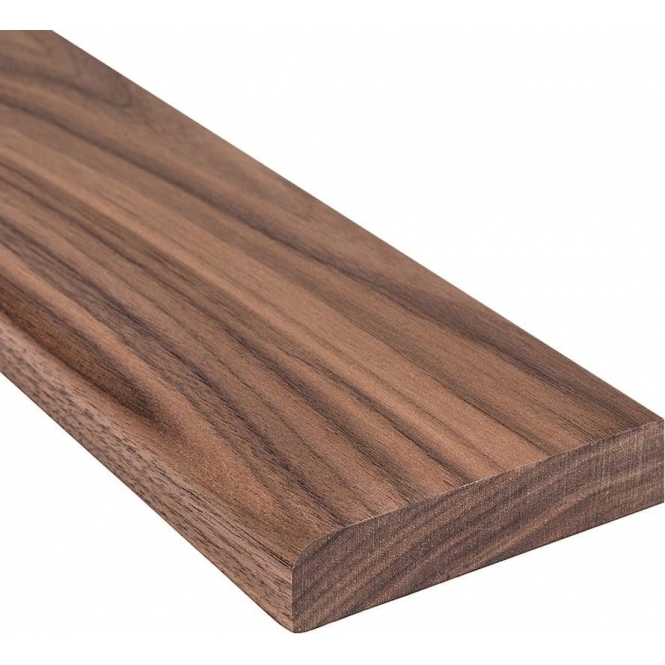 Solid Walnut  Flat Edge Door Threshold 69mm Wide