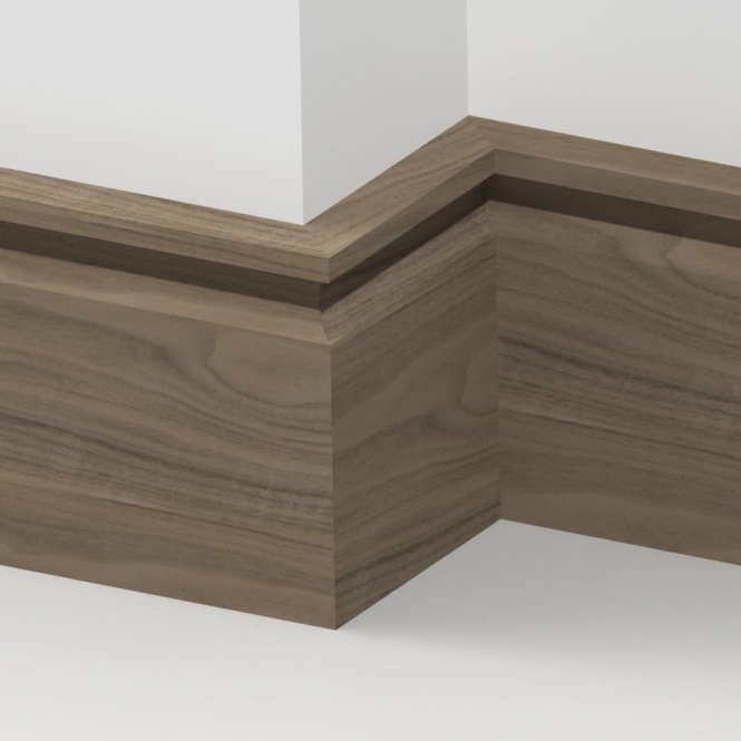 Solid Walnut  Flute Skirting 3 metre
