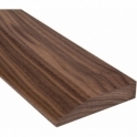 Solid Walnut Reducing Ramp Door Threshold 95mm Wide
