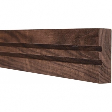 Solid Walnut Square Double Edge Dado Rail 3 Metre